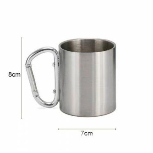 Vaso portatil con mosqueton