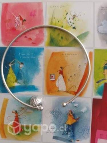 Brazalete plata de ley 925 con dije