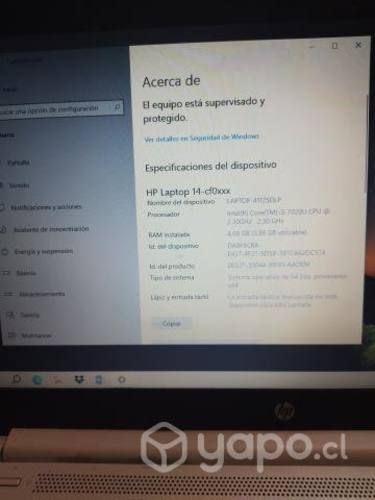 Notebook Hp 14 i3 Séptima gen