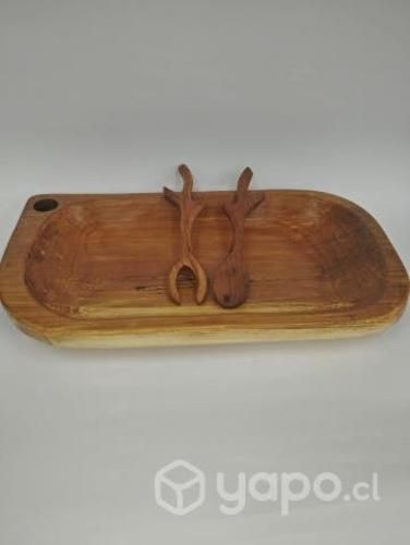Batea de madera nativa Hualle hecha a mano