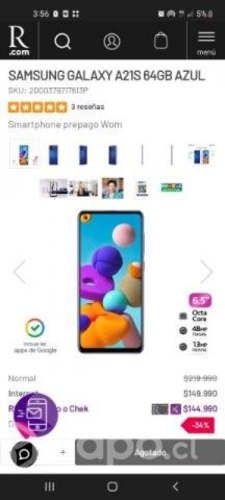 Samsung a21s excelente estado