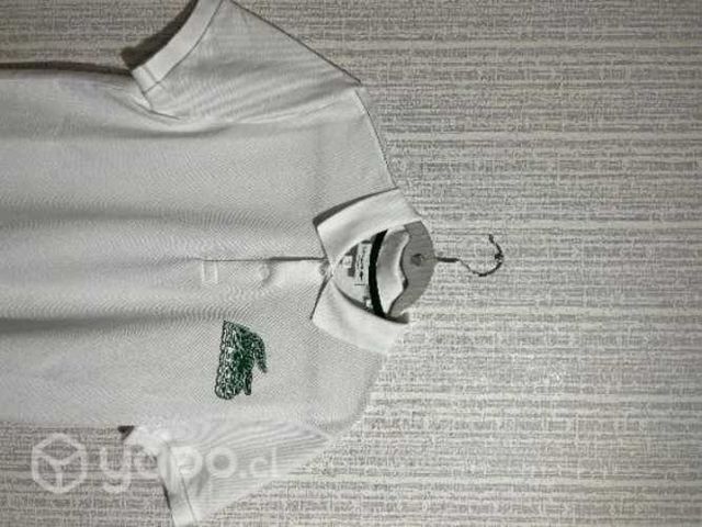 Polo lacoste blanco con logo