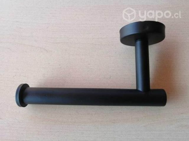 Porta Rollo papel higiénico negro mate 3B