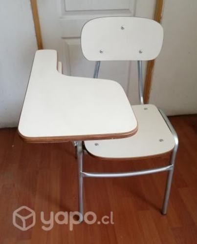 Silla universitaria metal/madera