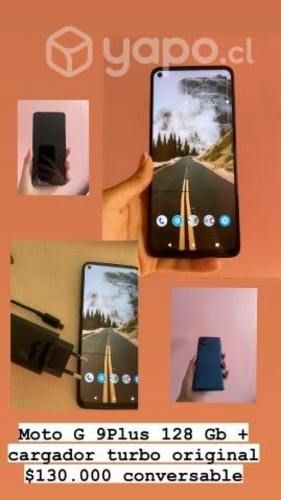 Moto G 9 Plus + cargador original + caja