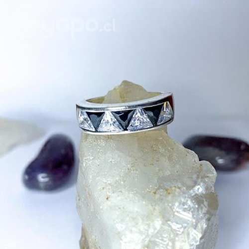 Anillo plata 925 ónix y circón