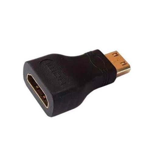Adaptador mini HDMI 1080p macho a HDMI hembra