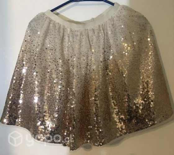 Falda de fiesta con brillos para niña