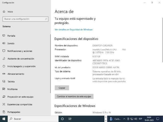 Computador gama entrada + pantalla HP +periféricos