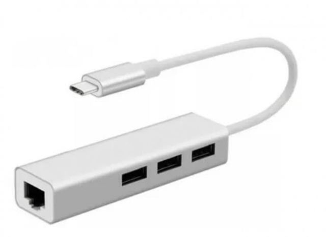 Adaptador Hub Usb-c Ethernet Red Lan Rj45 3 Usb 3