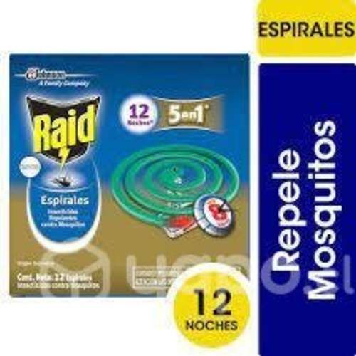 Repelente Zancudos Raid Espiral Hogar 12 Unidades