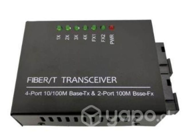 Convertidor de medios optico a 4 Lan