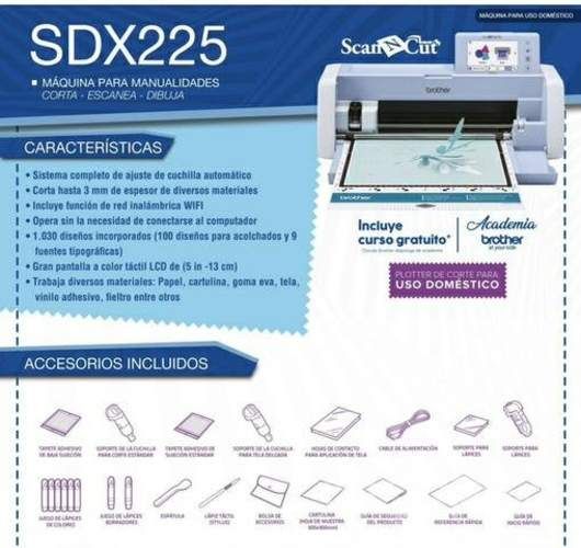 Máquina de corte o plotter marca brother sdx225