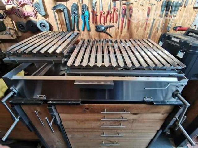 Parrillera para quincho Acero inoxidable 1,10x0,60