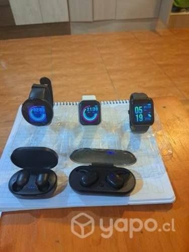 relojes inteligentes y audífonos