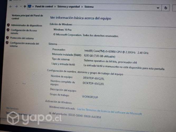 Notebook Lenovo Thinkpad Intel Core I5 8 Gb Ram