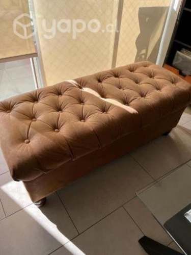 Banqueta capitoné cuero bonded