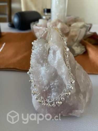 Pulsera de plata efecto espejo, ley 925