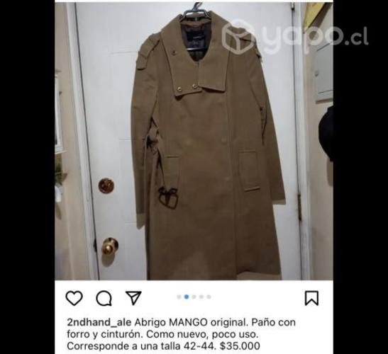 Abrigo de paño mango casi sin uso