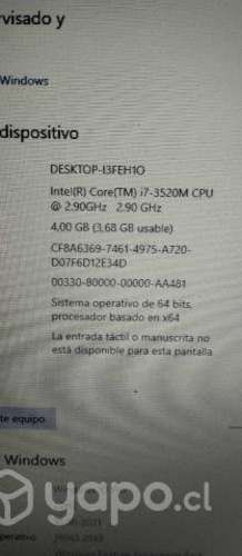 Lenovo Thinkpad T-530 procesador intel core i7