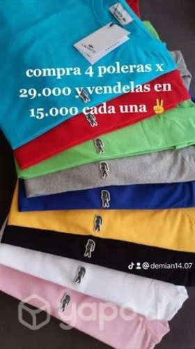Poleras x mayor y al detalle