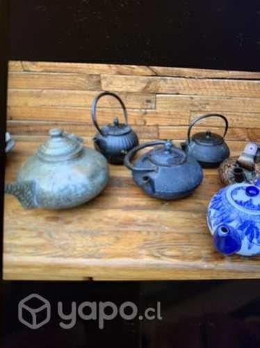 Teteras fierro forjado colección antigua vintage