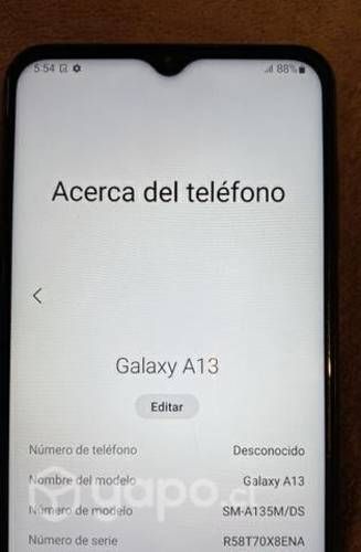 Teléfono Samsung a13