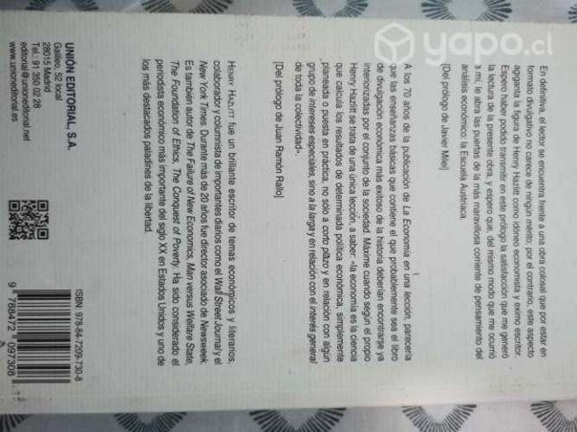 libro &quot;economía en una lección&quot;