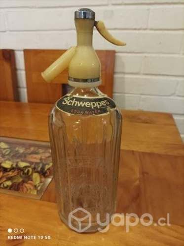 Botella Schweppes agua soda años 30