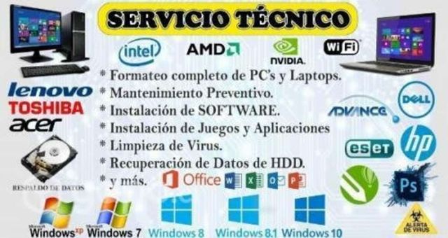 Servicio Técnico Computadores,Notebook,Redes, CCTV
