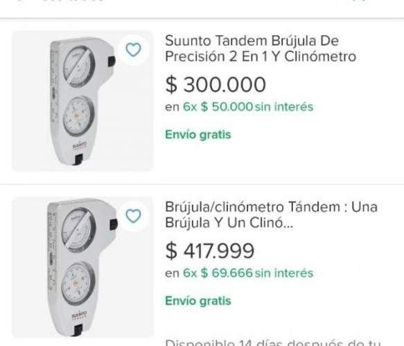 Brújula de Precisión 2 en uno y Clinometro