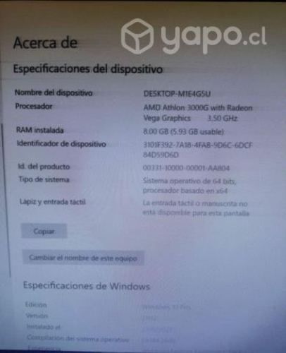 PC escritorio athlong 3000g negociable