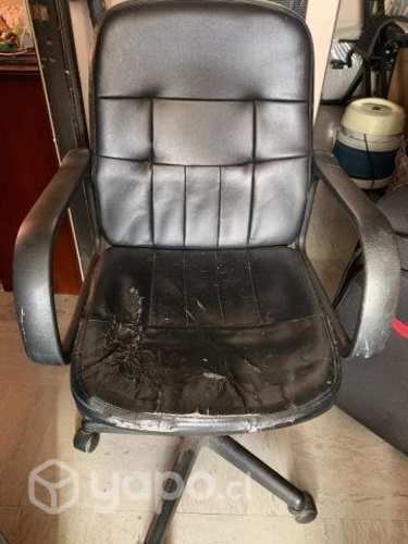 Silla De Escritorio Negra Ecocuero