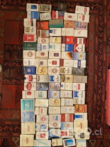 Colección de 87 cajetillas de cigarros de los 90s