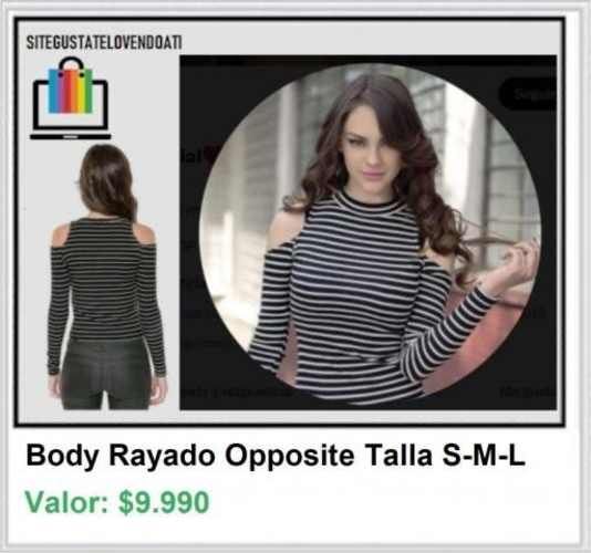 Body Rayado sin Hombros Opposite