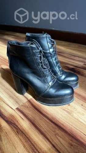 Botines negro mujer con tacón medio