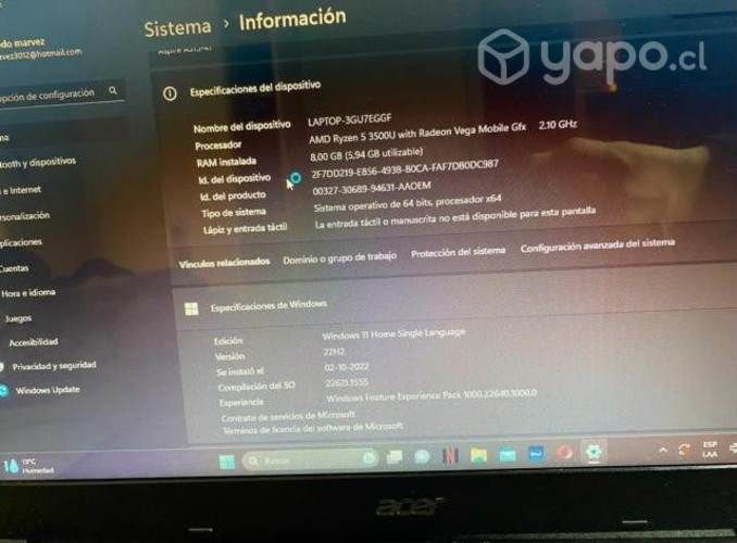 Notebook Acer Aspire 3 A315-41-R9J9-2