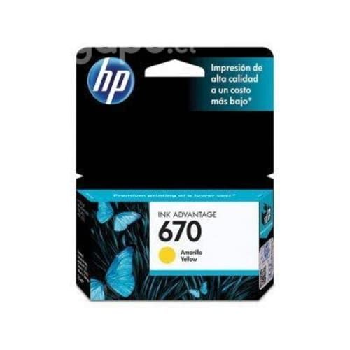 Tintas HP670 color negro y amarillo gratis