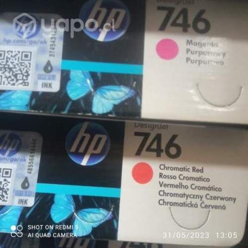 Tintas HP 746 colores originales de 300ml