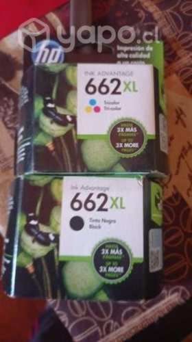 Packs de tintas HP 662xl colores originales