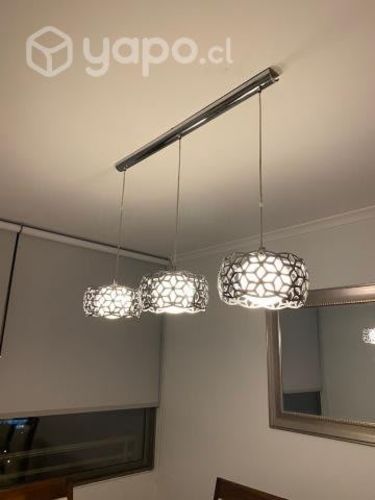 Lampara colgante de acero inoxidable marca IGLO