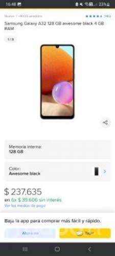 celular Samsung galaxy a32 128gb