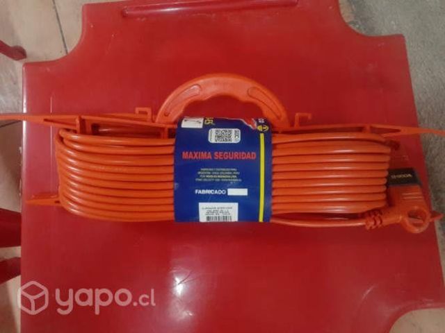 Alargador con soporte 20 m simple naranjo Wood-es