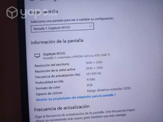 Monitor Gigabyte M32U 4k 144hz 1ms