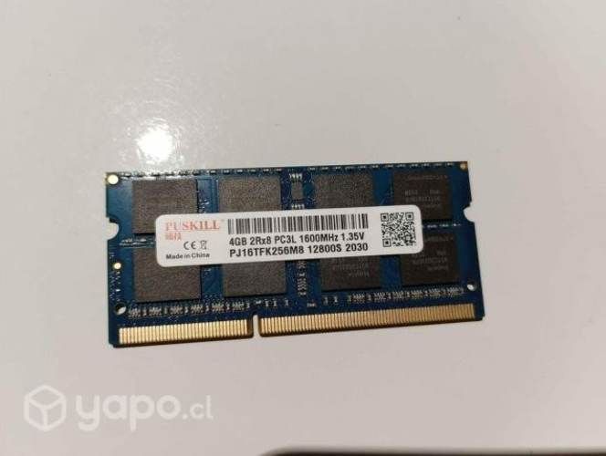 Memoria Ram 4gb ddr3l