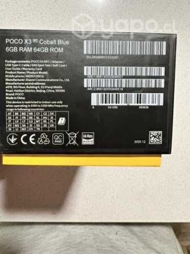 Celular Xaomi Poco X3 nfc 6gb ram 64gb
