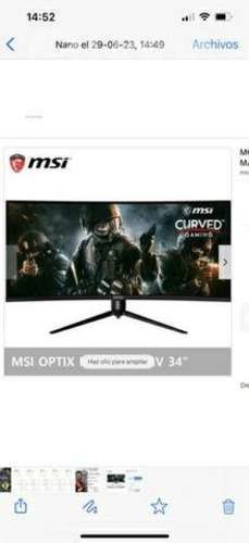 Monitor 34 MSI GAMER CURVO