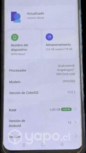 Oppo reno 7