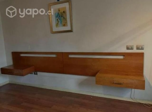 Respaldo cama con veladores inluidos