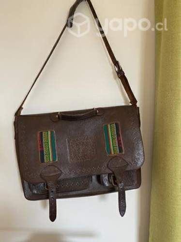 Alforja de cuero tamaño oficio